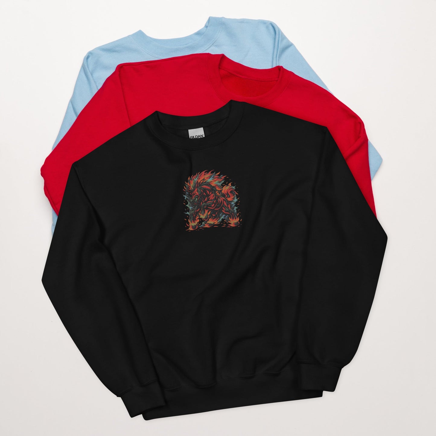 Elemental Wear Fire Horse Embroidered Sweatshirt - Elemental Wear