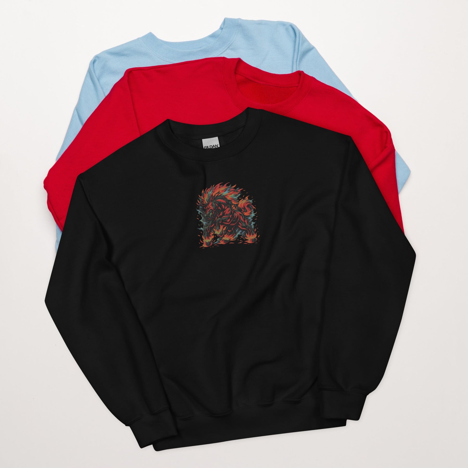 Elemental Wear Fire Horse Embroidered Sweatshirt - Elemental Wear