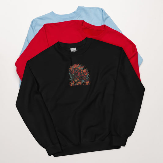 Elemental Wear Fire Horse Embroidered Sweatshirt - Elemental Wear