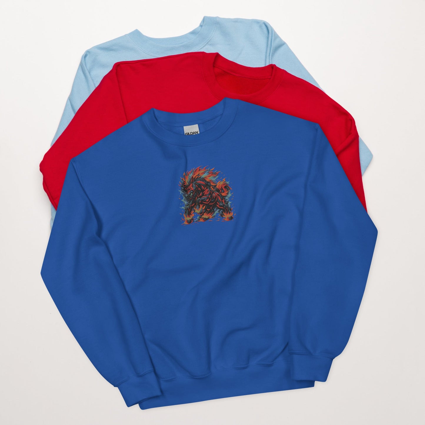 Elemental Wear Fire Horse Embroidered Sweatshirt - Elemental Wear