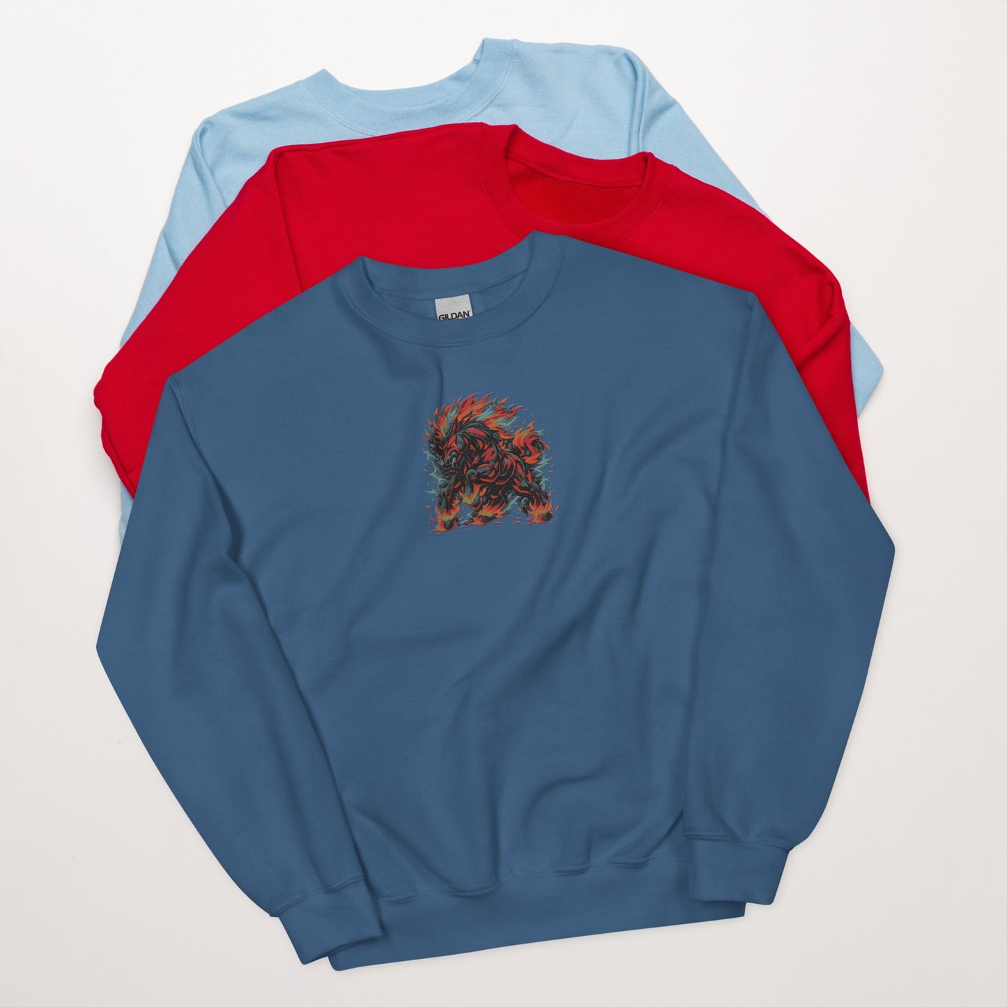 Elemental Wear Fire Horse Embroidered Sweatshirt - Elemental Wear