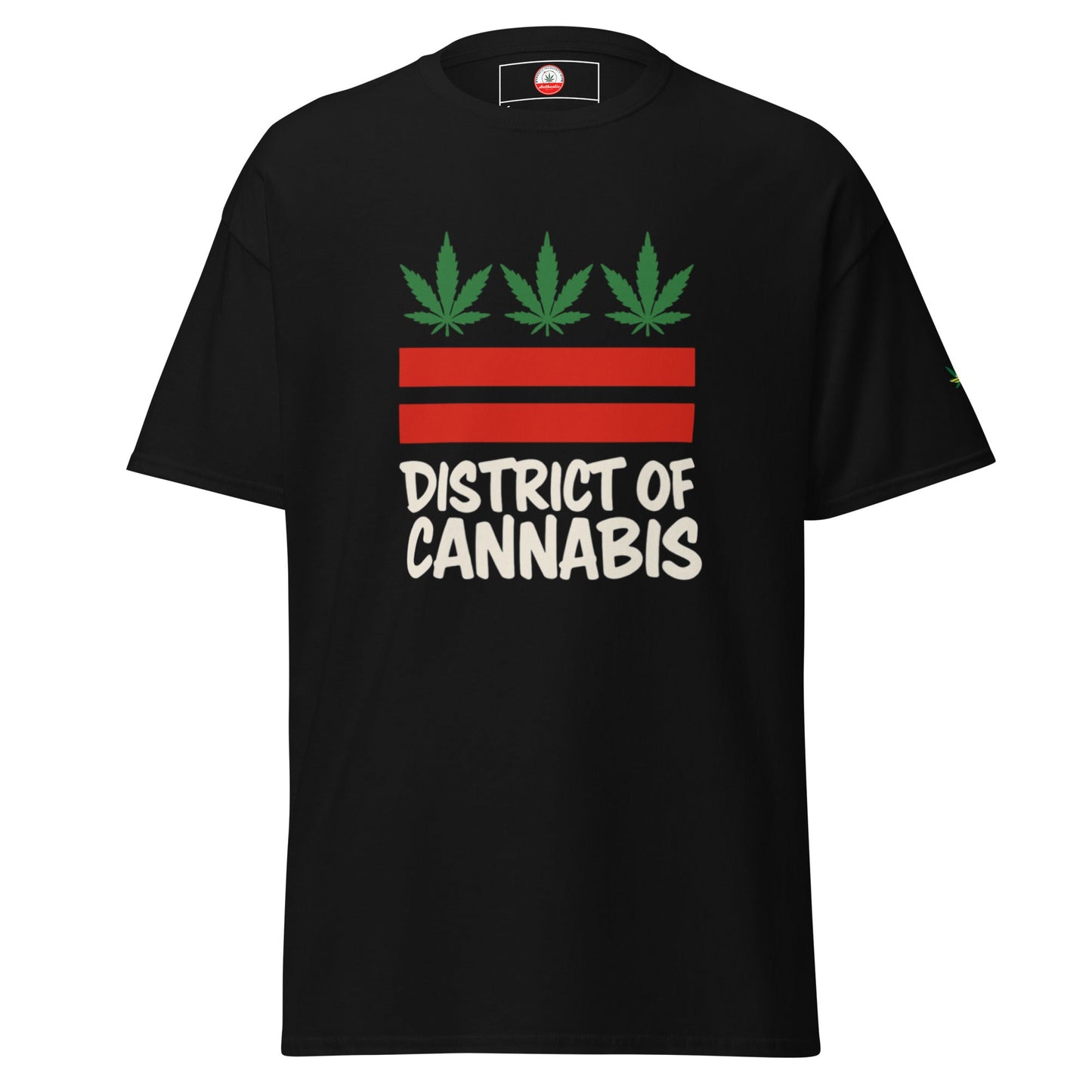 Stars & Strains Tee | District of Cannabis Flag Shirt - Elemental Wear