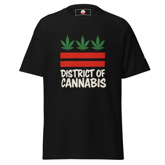 Stars & Strains Tee | District of Cannabis Flag Shirt - Elemental Wear
